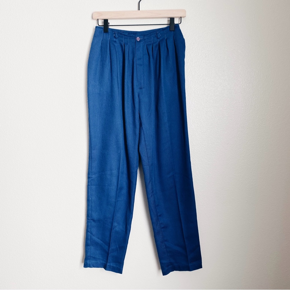 Vintage Blue Pleated Pants